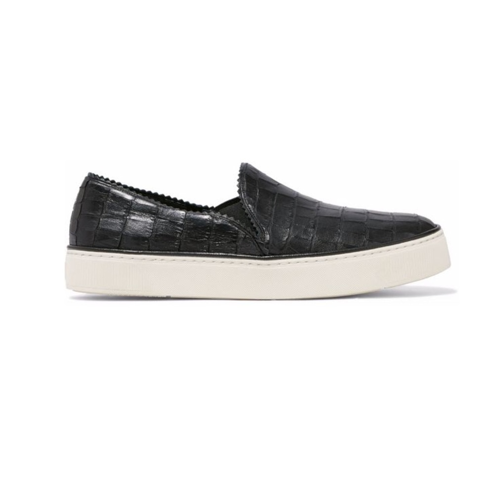 Stuart Weitzman Nuggets Croc-Effect Slip Ons